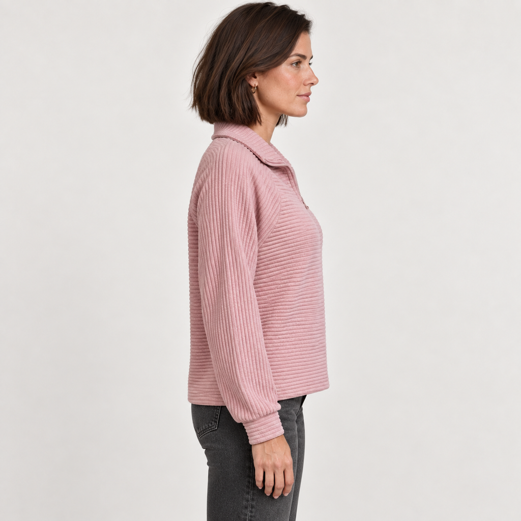 Abigail | Zip Up Knit Sweater