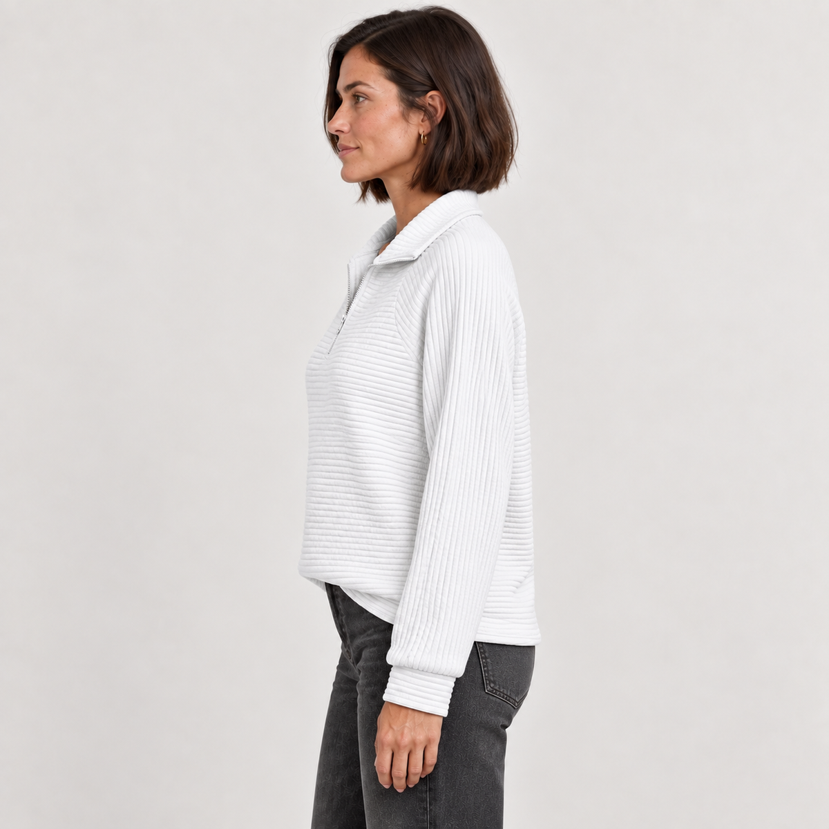 Abigail | Zip Up Knit Sweater