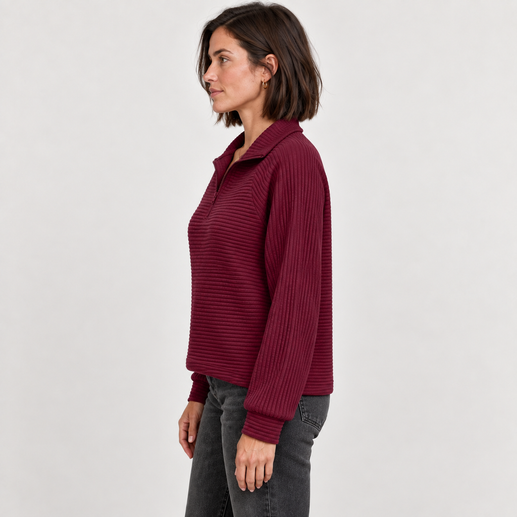 Abigail | Zip Up Knit Sweater