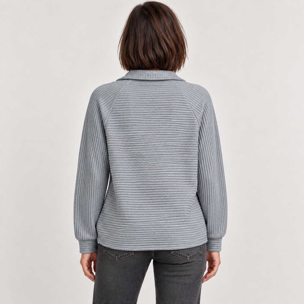 Abigail | Zip Up Knit Sweater