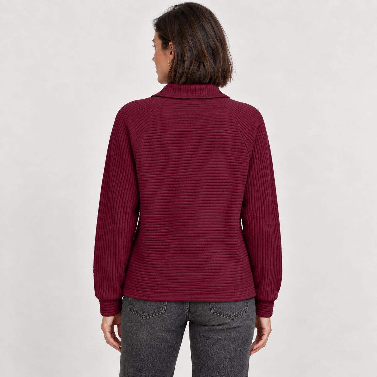 Abigail | Zip Up Knit Sweater