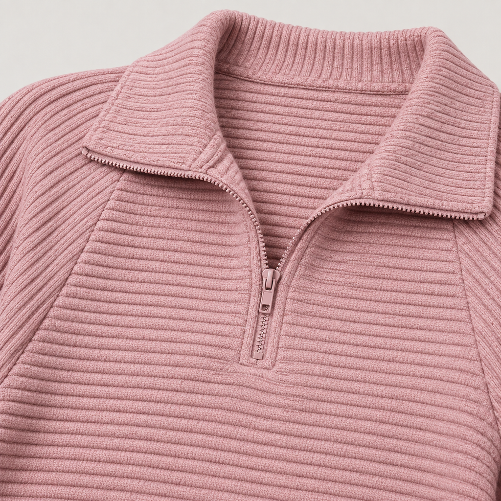 Abigail | Zip Up Knit Sweater