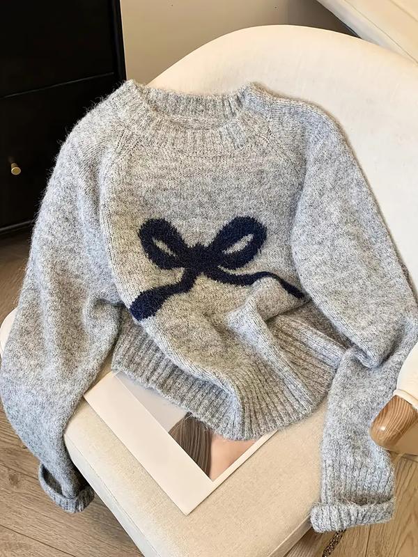 CORA™ - Elegant Bow Knit Sweater for Autumn & Winter Autumn