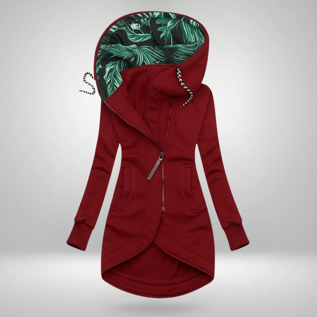 Morgan | Asymmetric-Zip Hooded Longline Jacket