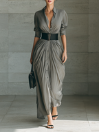 Zahara | Long Pleated Dress