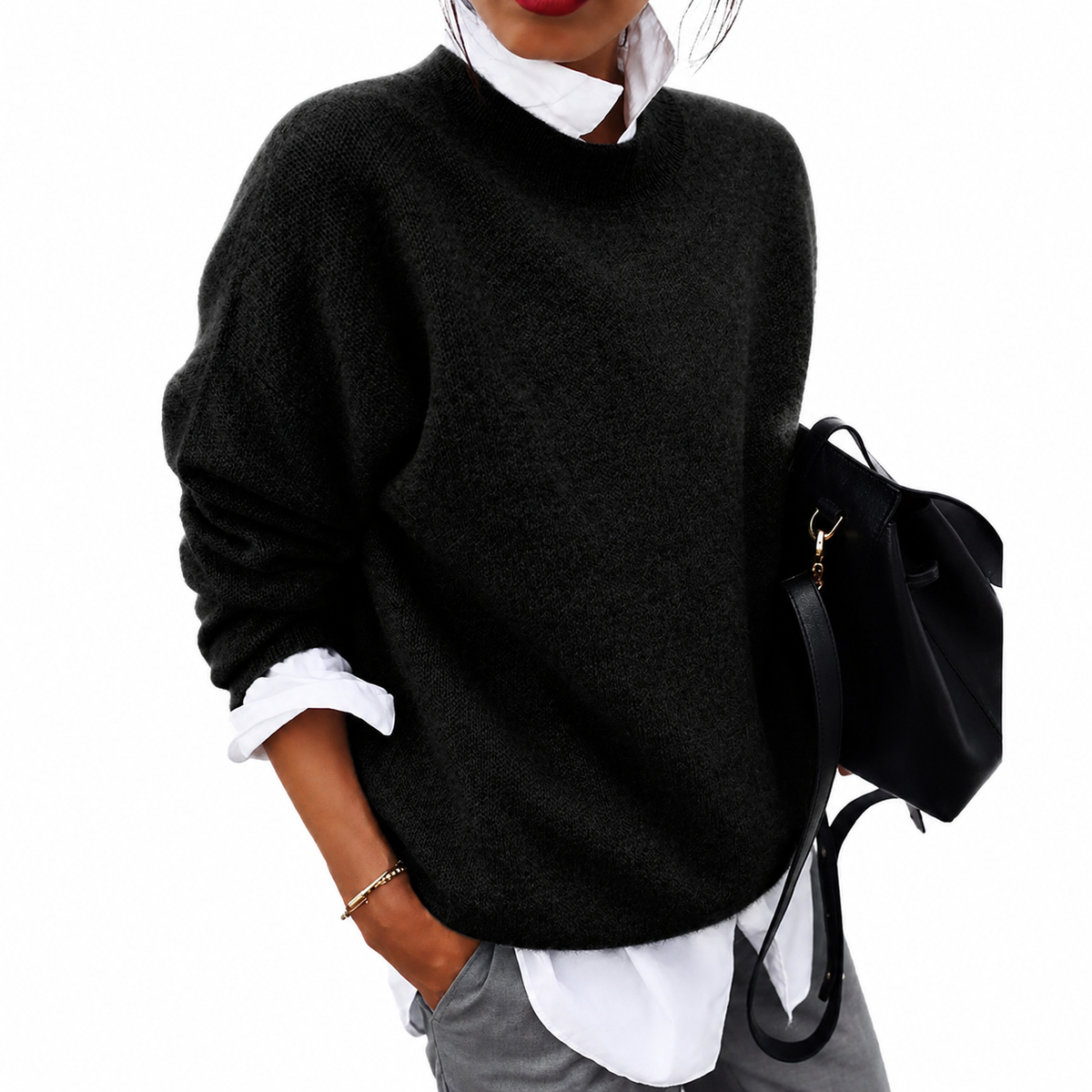 Margaret – Cashmere-Blend Crewneck Sweater
