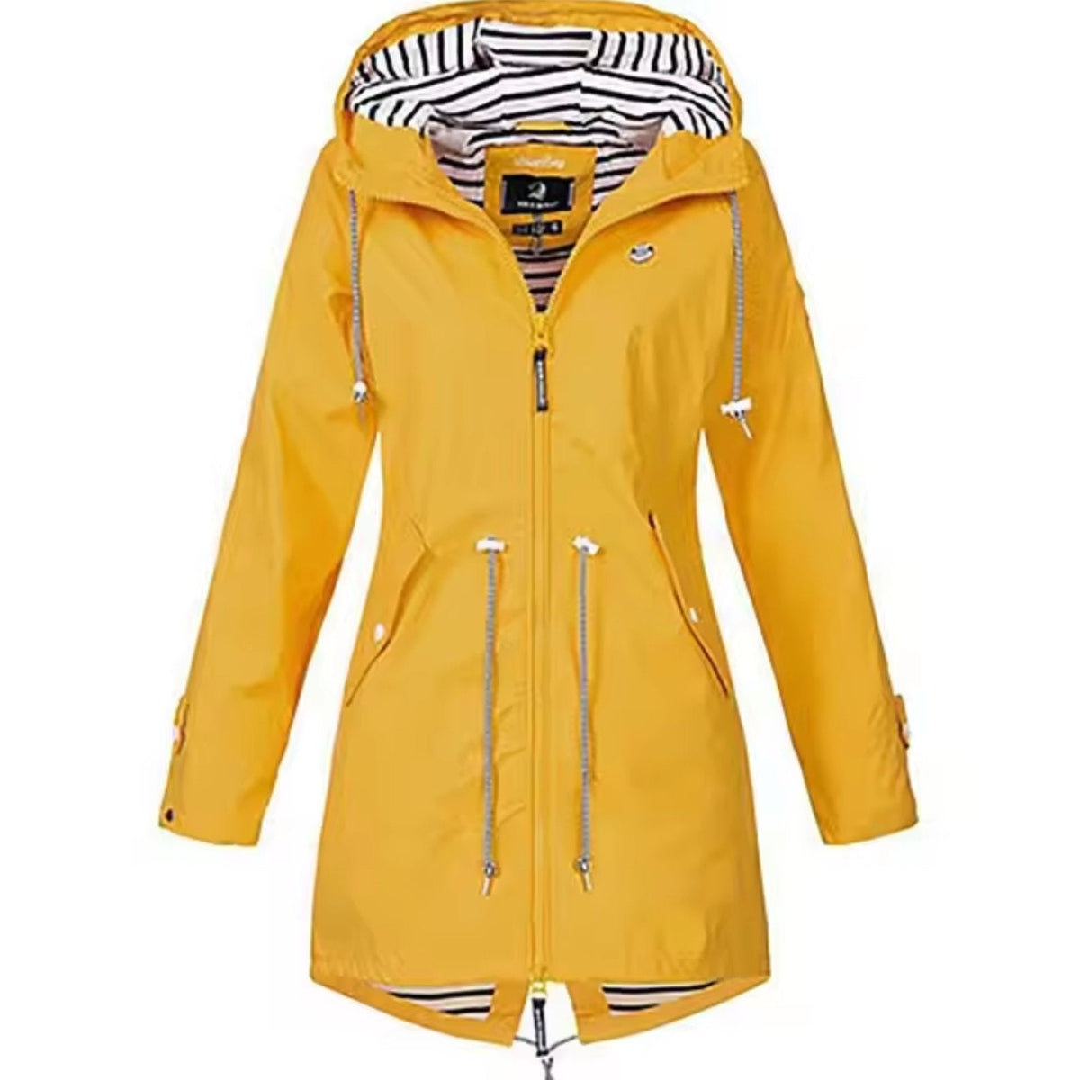Frieda | Drawstring-Waist Hooded Longline Jacket