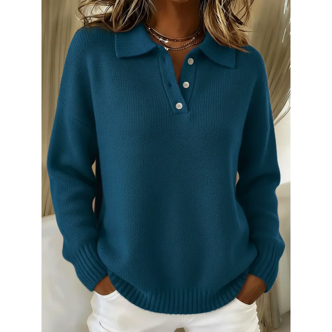 Caroline | Soft Polo Sweater