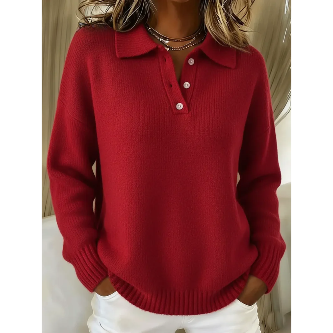 Caroline | Soft Polo Sweater