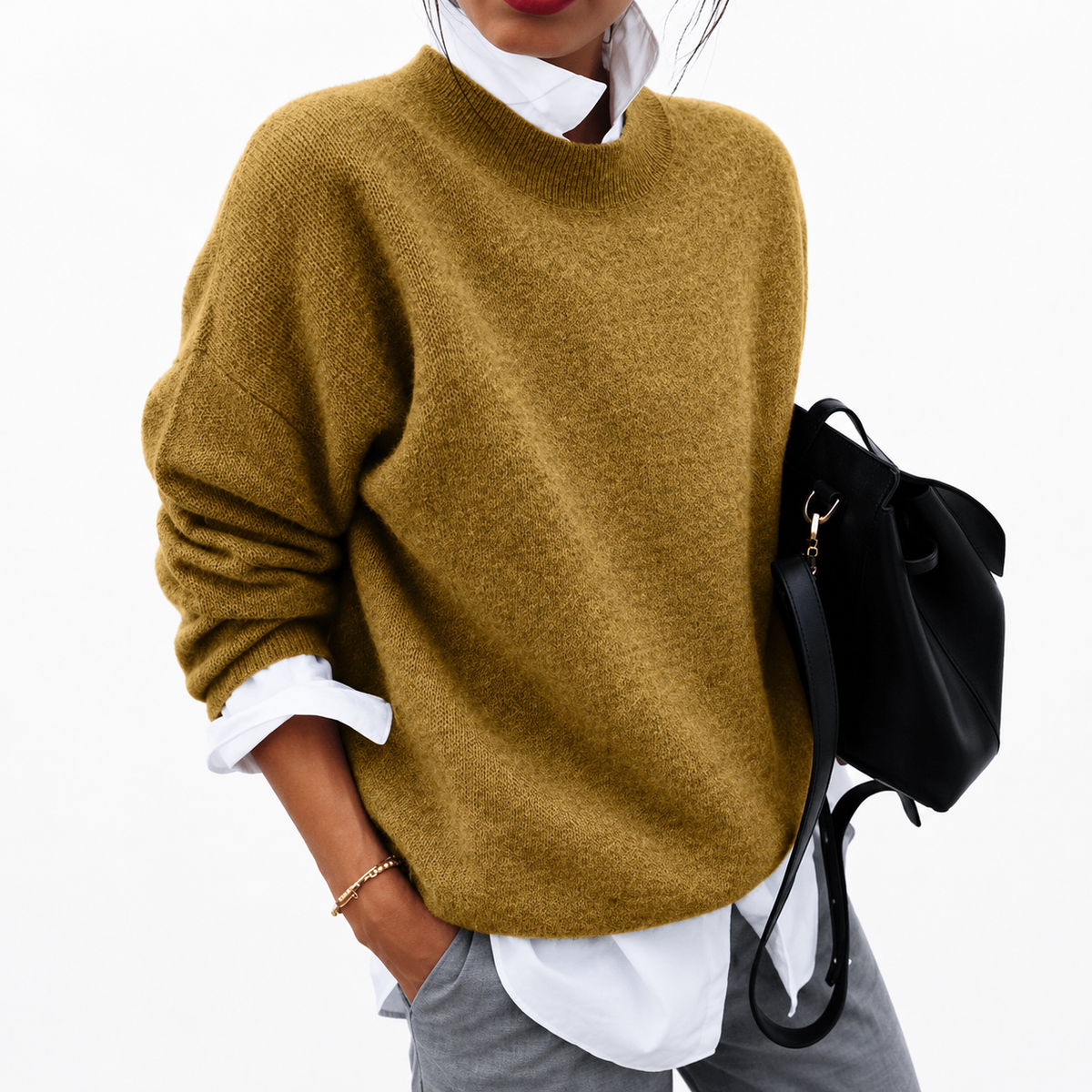 Margaret – Cashmere-Blend Crewneck Sweater