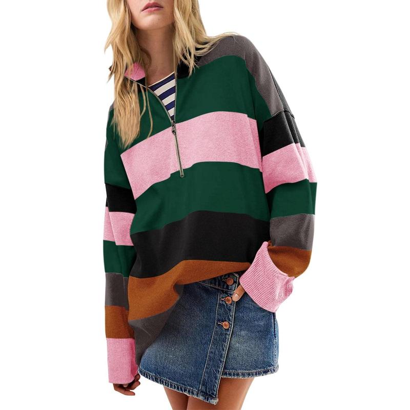 AUTUMN™ - Stylish Oversized Turtleneck Sweater with Half Zipper Detail