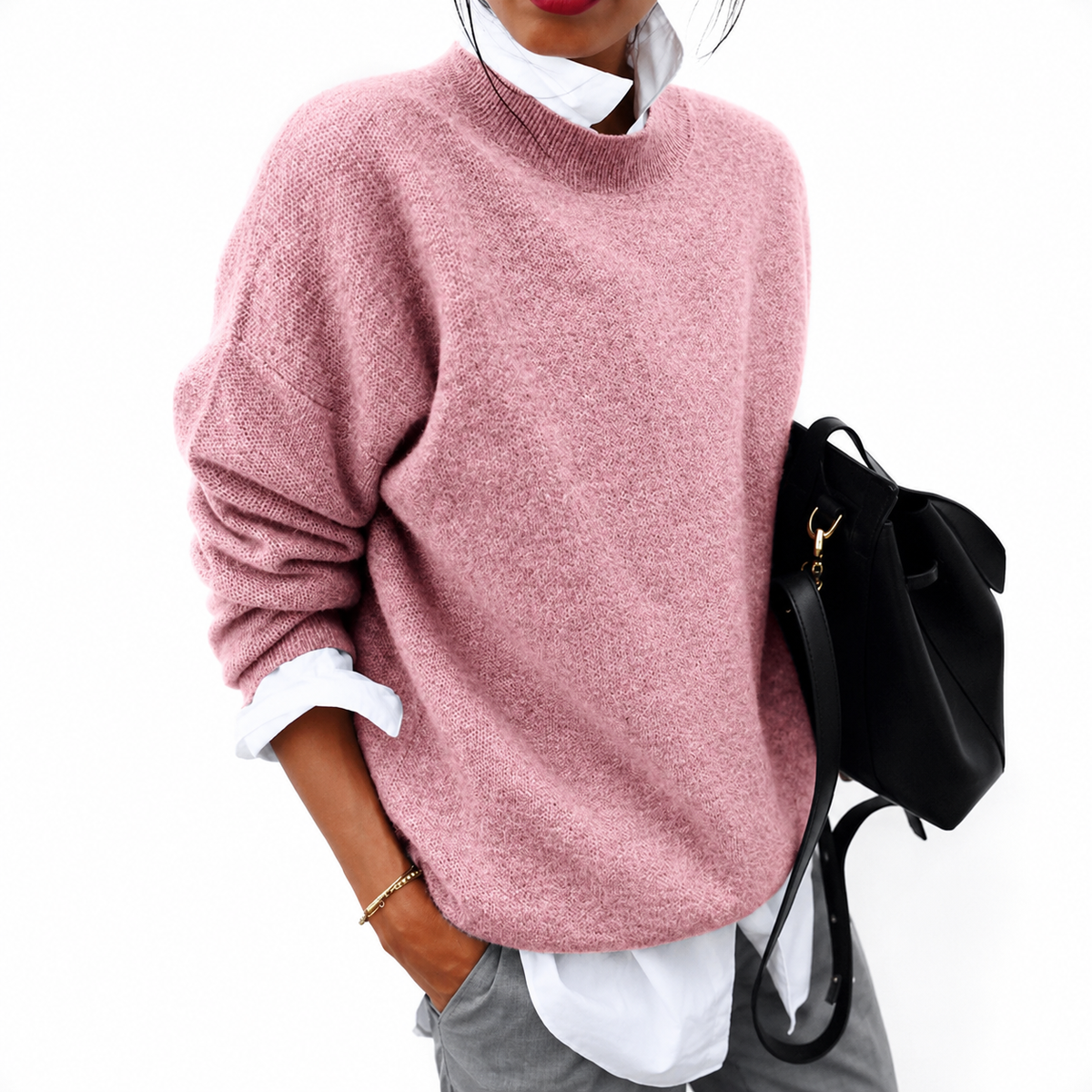 Margaret – Cashmere-Blend Crewneck Sweater