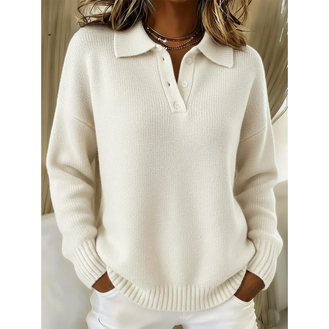 Caroline | Soft Polo Sweater