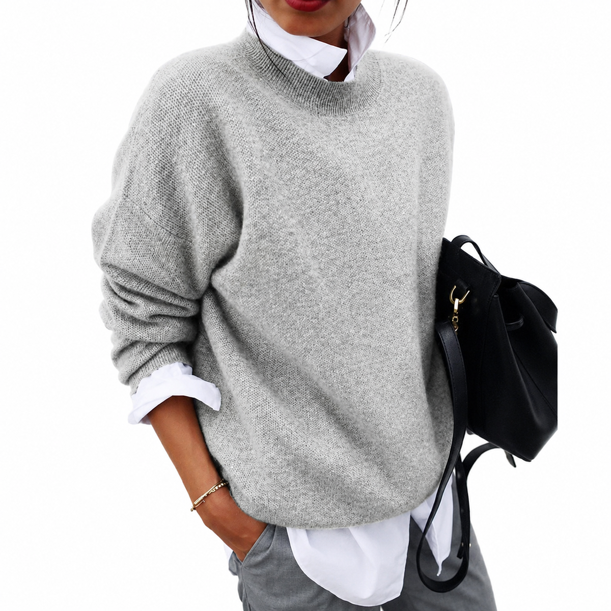 Margaret – Cashmere-Blend Crewneck Sweater