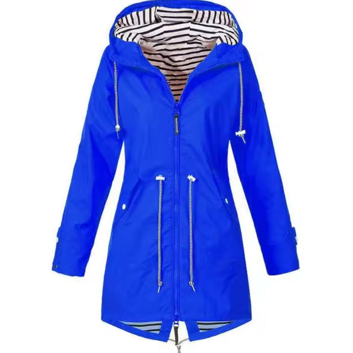 Frieda | Drawstring-Waist Hooded Longline Jacket