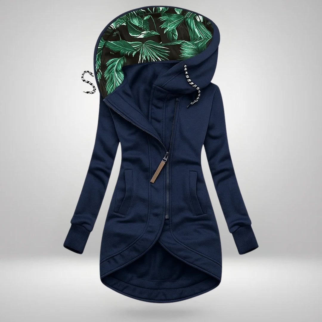 Morgan | Asymmetric-Zip Hooded Longline Jacket