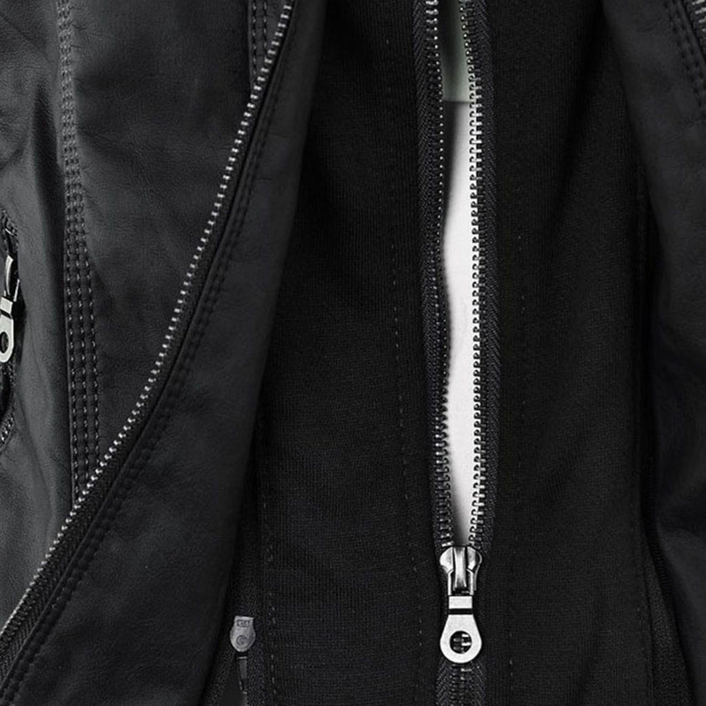 Women’s Hooded Zip-Front Moto-Style Jacket