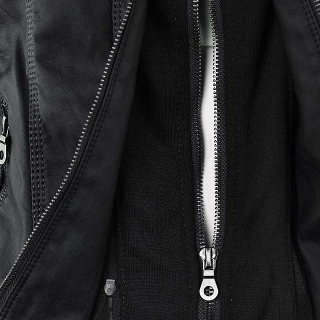 Women’s Hooded Zip-Front Moto-Style Jacket