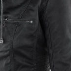Women’s Hooded Zip-Front Moto-Style Jacket