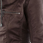 Women’s Hooded Zip-Front Moto-Style Jacket