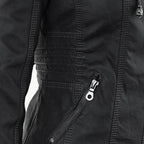 Women’s Hooded Zip-Front Moto-Style Jacket