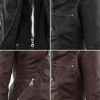 Women’s Hooded Zip-Front Moto-Style Jacket