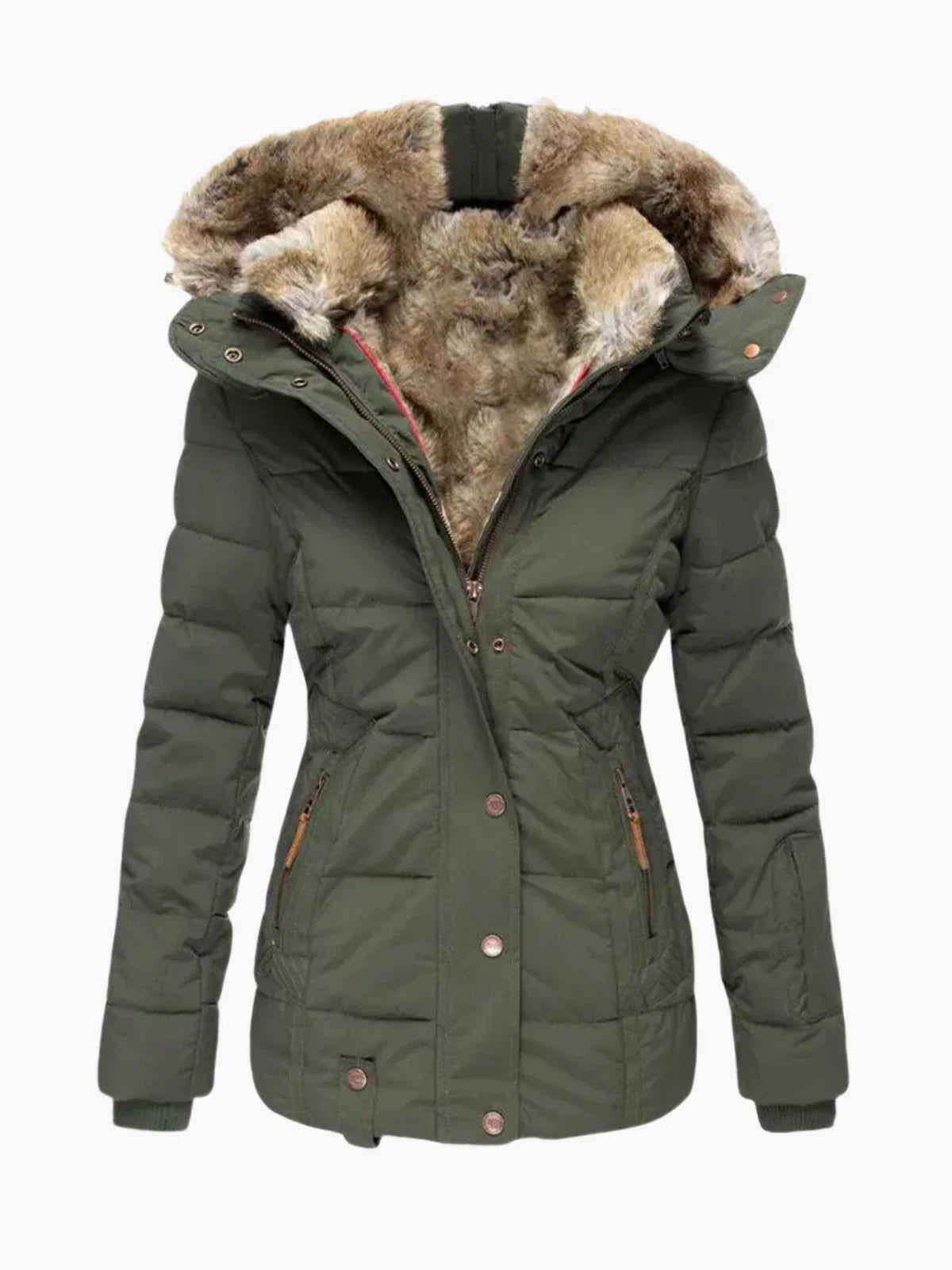 Margery | Hooded Quilted Zip-Front Jacket