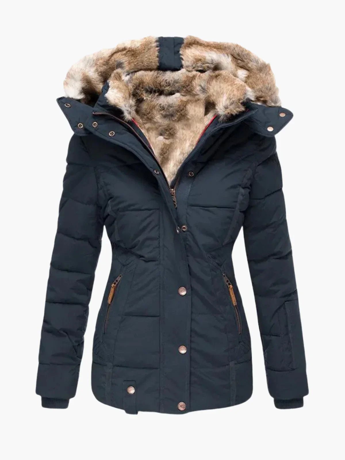 Margery | Hooded Quilted Zip-Front Jacket