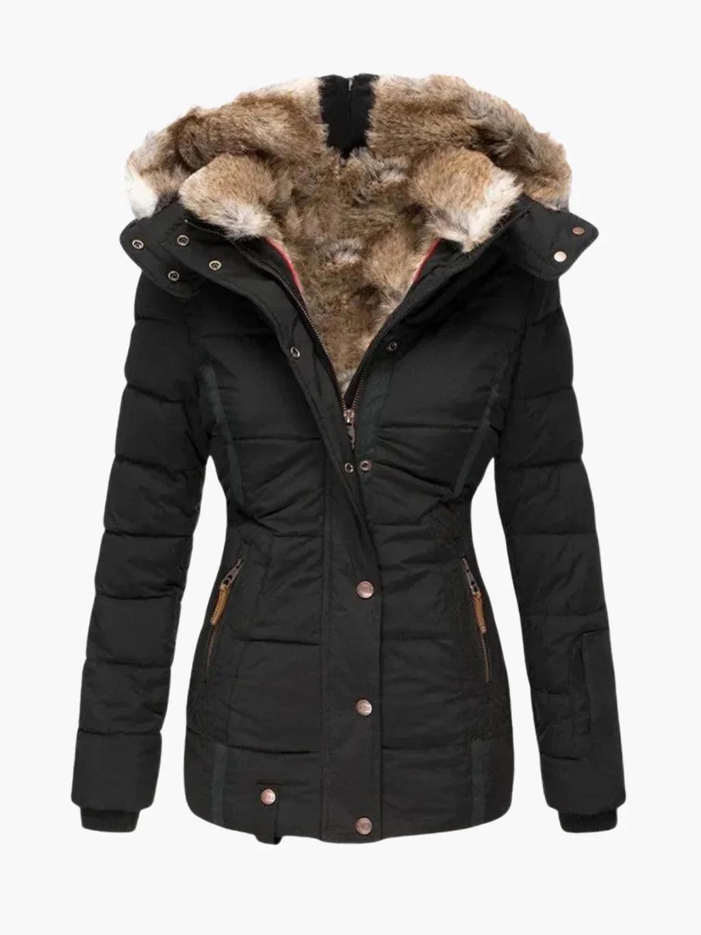 Margery | Hooded Quilted Zip-Front Jacket