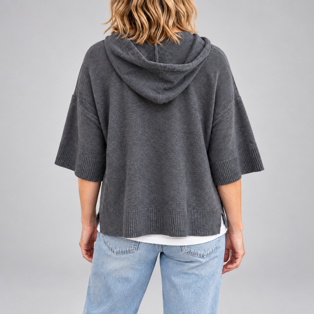 Mariette - Hooded Knit Poncho