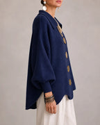 Elara | Oversized Button Knit Sweater