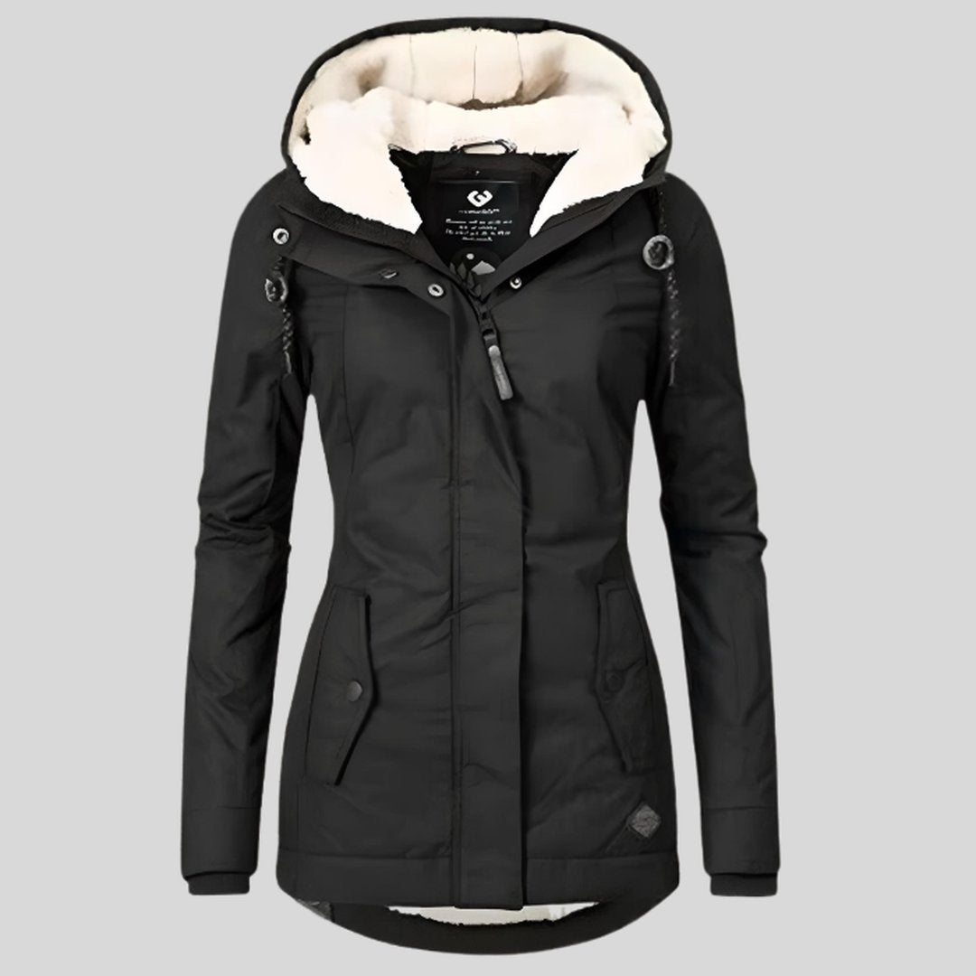 Iliana | Hooded Longline Zip-Front Jacket