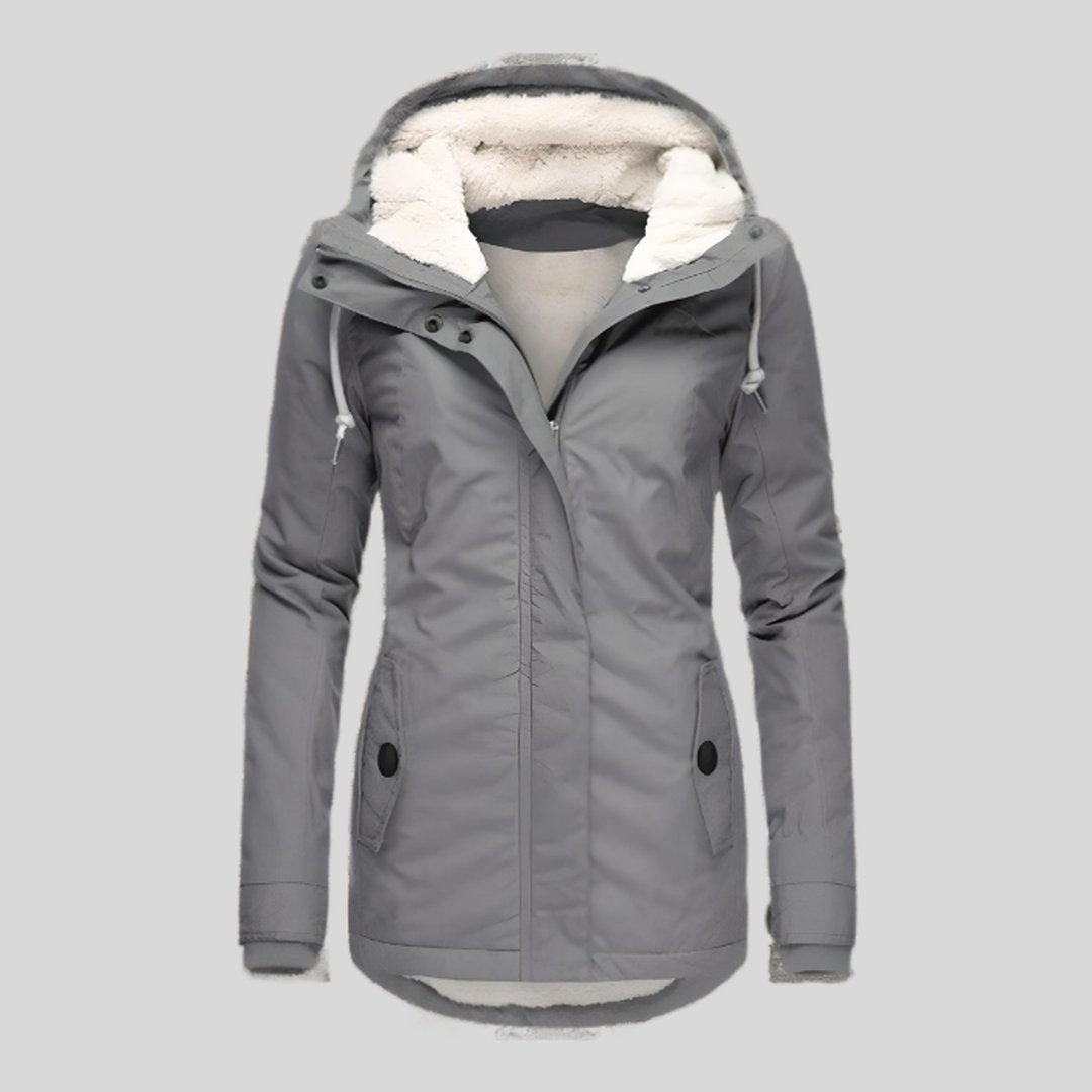 Iliana | Hooded Longline Zip-Front Jacket