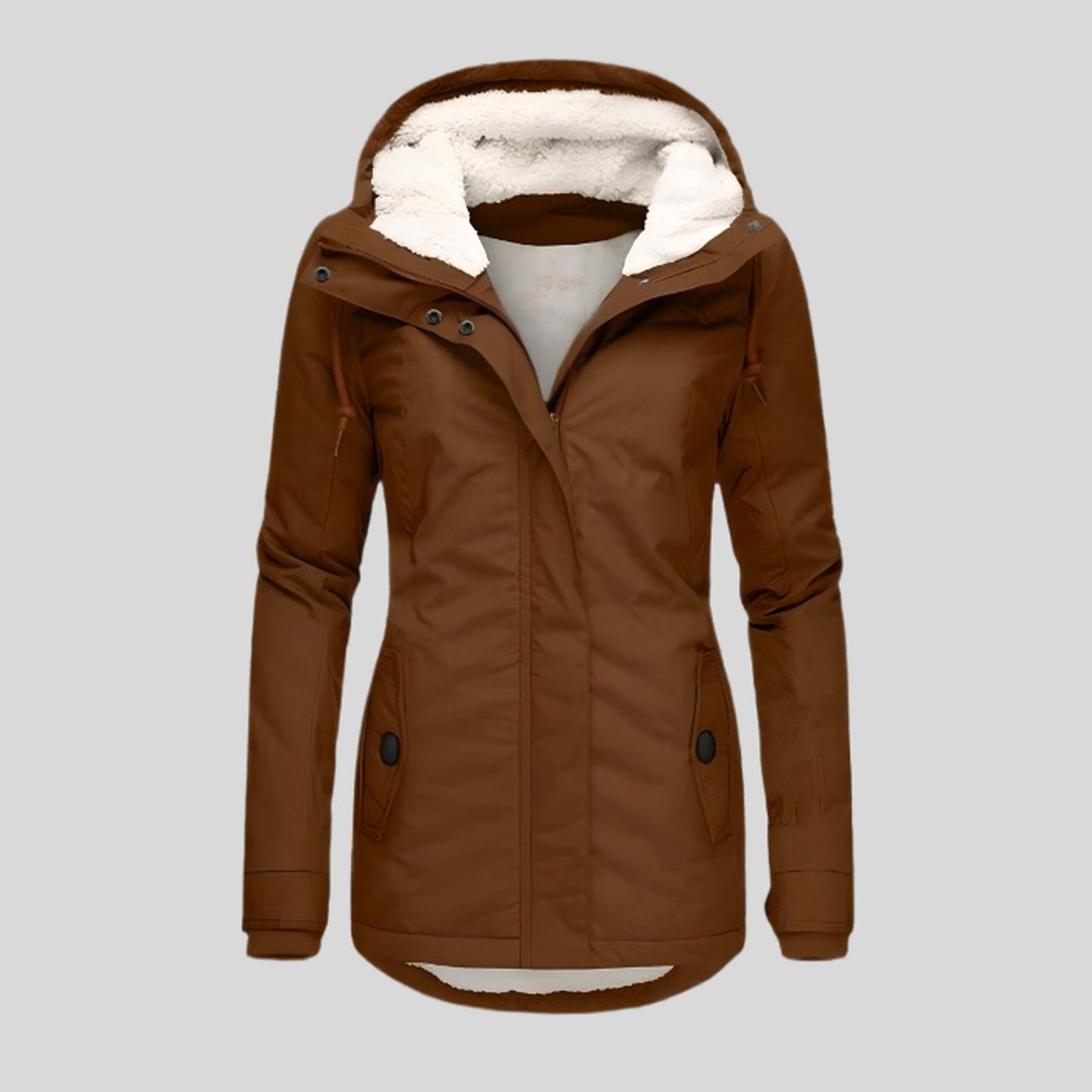 Iliana | Hooded Longline Zip-Front Jacket