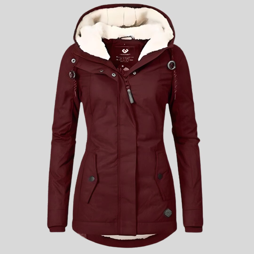 Iliana | Hooded Longline Zip-Front Jacket