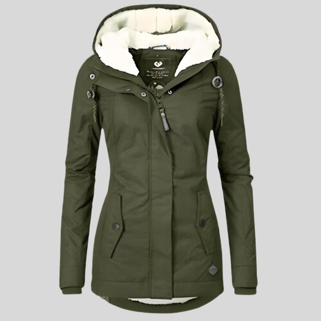 Iliana | Hooded Longline Zip-Front Jacket