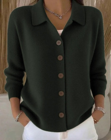 Patricia | Collared Knit Cardigan