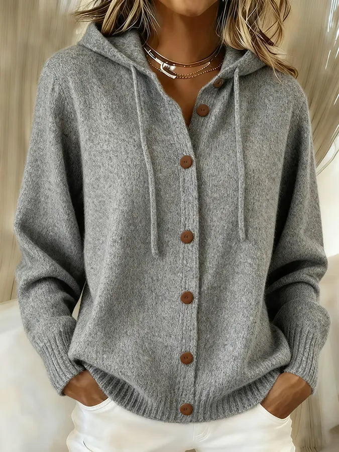 Melanie | Hooded Button-Front Cardigan
