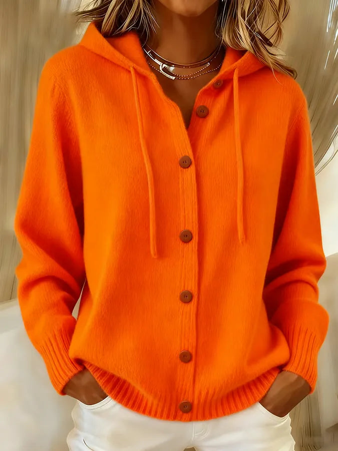 Melanie | Hooded Button-Front Cardigan