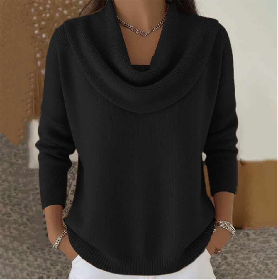 Margaret | Draped Cowl-Neck Sweater