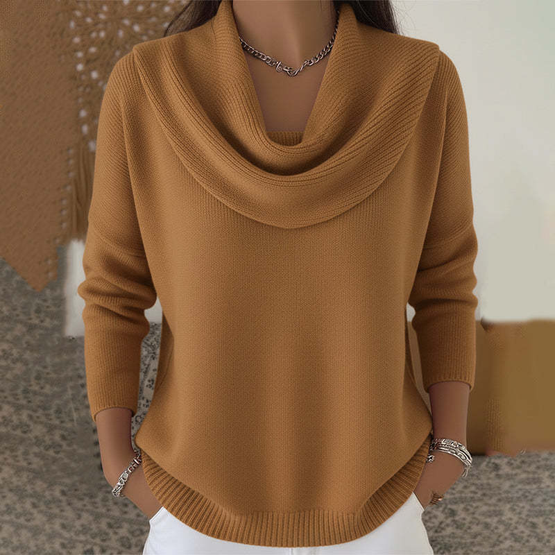 Margaret | Draped Cowl-Neck Sweater