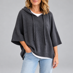 Mariette - Hooded Knit Poncho