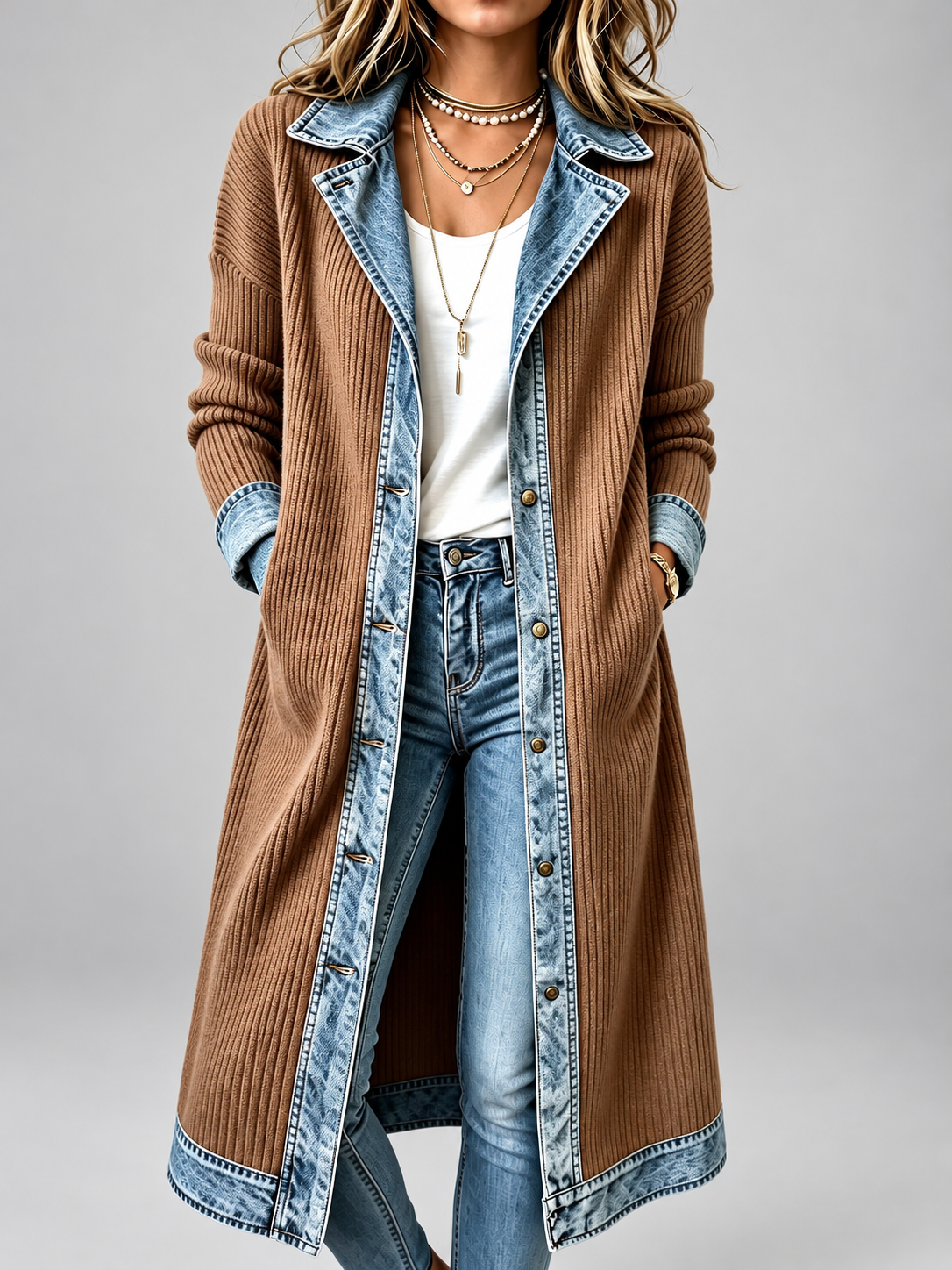 Riley™ | Casual Long-line Knit Cardigan