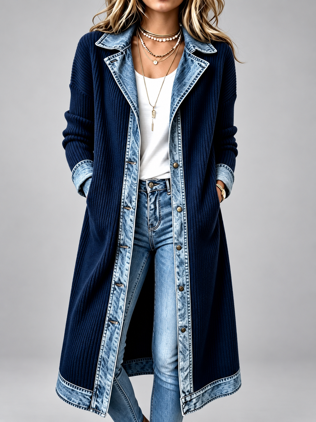 Riley™ | Casual Long-line Knit Cardigan