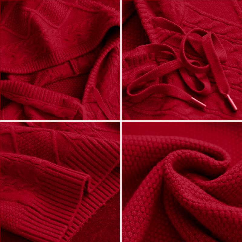Lauren – Cable-Knit Hoodie Sweater