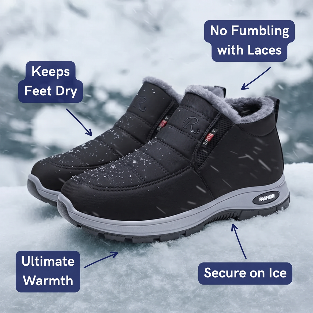 Women’s Quilted Slip-On Black Ankle Boots