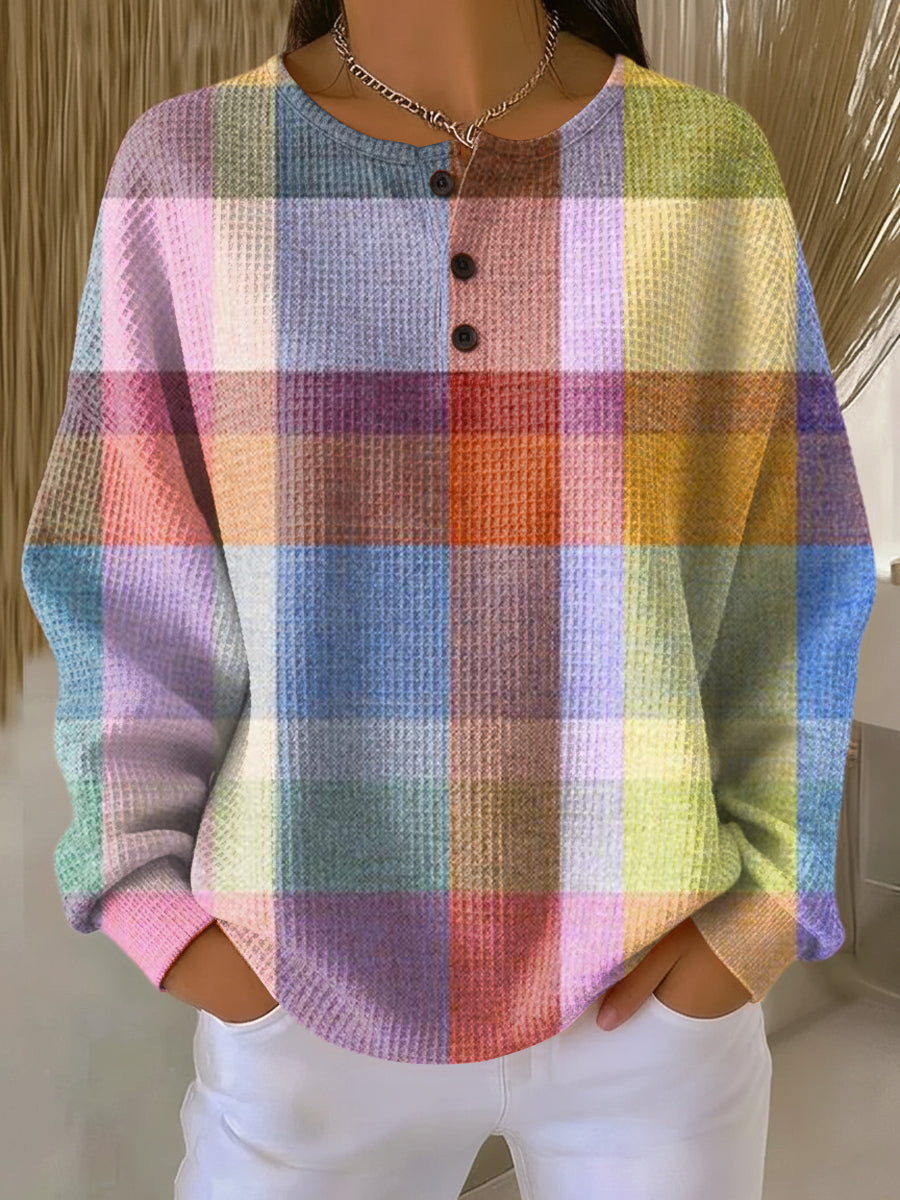 Gail – Pastel Check Sweater