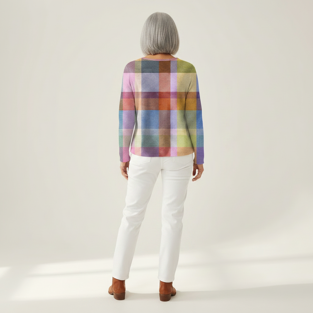 Gail – Pastel Check Sweater