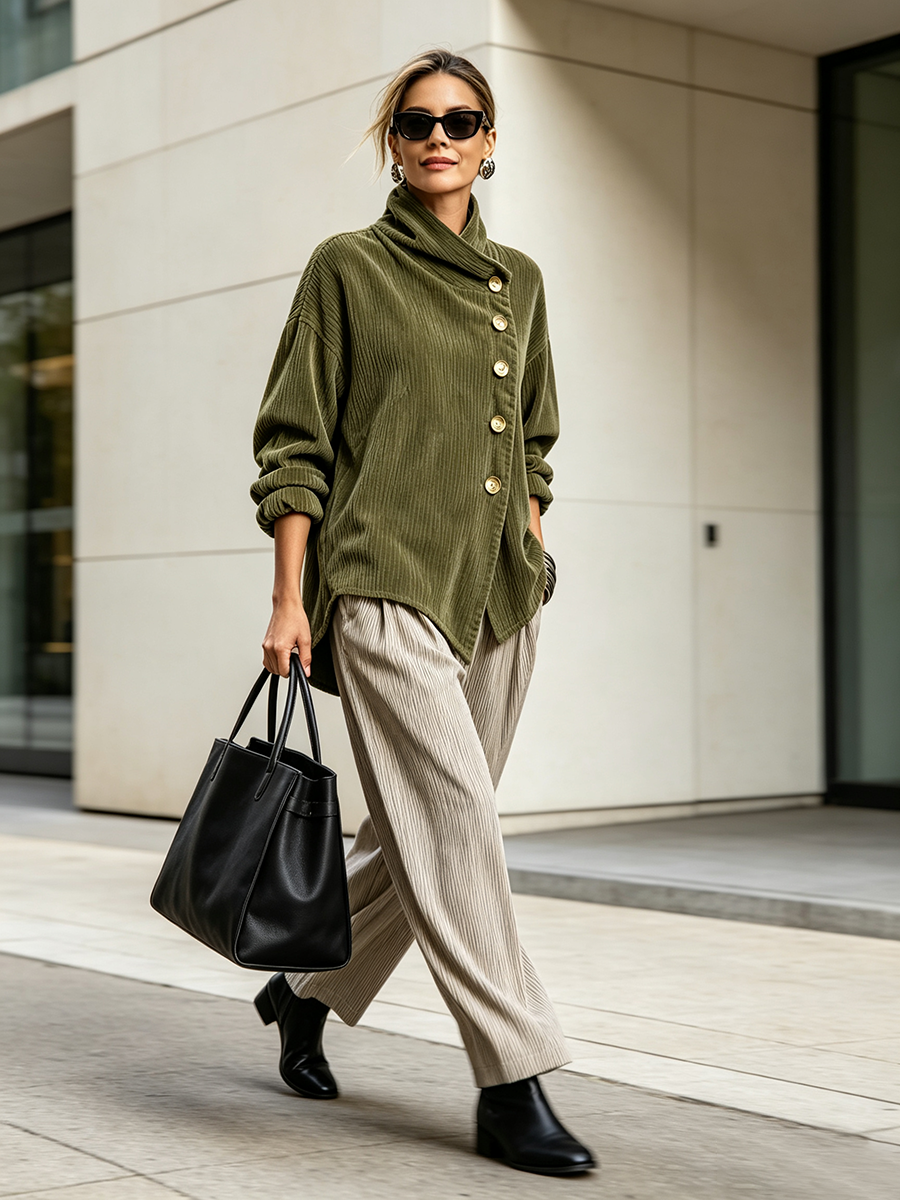 Colette | Ribbed Velvet Sweater
