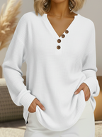 Judith – Buttoned V-Neck Sweater